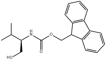 (R)-(9H-Fluoren-9-yl)methyl (1-hydroxy-3-methylbutan-2-yl)carbamate Struktur