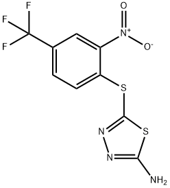 5-[2-nitro-4-(trifluoromethyl)phenyl]sulfanyl-1,3,4-thiadiazol-2-amine Struktur