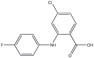 4-chloro-2-[(4-fluorophenyl)amino]benzoic acid Struktur