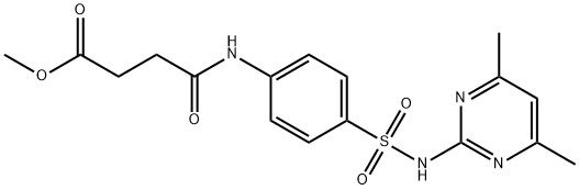 methyl 4-[(4-{[(4,6-dimethyl-2-pyrimidinyl)amino]sulfonyl}phenyl)amino]-4-oxobutanoate Struktur