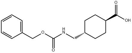 Cbz-trans-4-(aminomethyl)cyclohexanecarboxylic acid Struktur