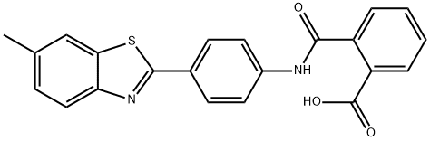 2-((4-(6-methylbenzo[d]thiazol-2-yl)phenyl)carbamoyl)benzoic acid Struktur