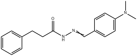 N'-[4-(dimethylamino)benzylidene]-3-phenylpropanohydrazide Struktur