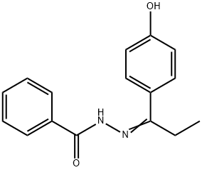 N'-[1-(4-hydroxyphenyl)propylidene]benzohydrazide Struktur