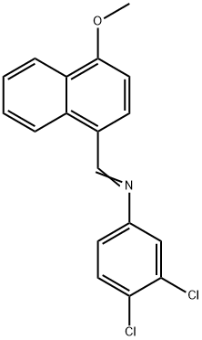 (3,4-dichlorophenyl)[(4-methoxy-1-naphthyl)methylene]amine Struktur