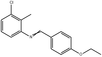 (3-chloro-2-methylphenyl)(4-ethoxybenzylidene)amine Struktur