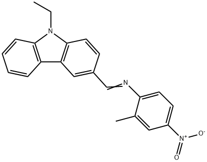 N-[(9-ethyl-9H-carbazol-3-yl)methylene]-2-methyl-4-nitroaniline Struktur