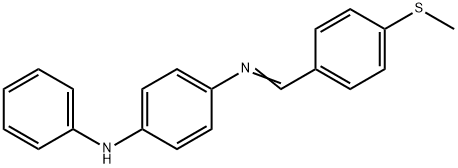 N-[4-(methylsulfanyl)benzylidene]-N'-phenyl-1,4-benzenediamine Struktur