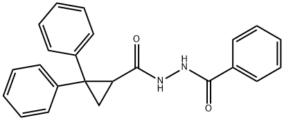 N'-[(2,2-diphenylcyclopropyl)carbonyl]benzohydrazide Struktur