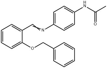 N-(4-{[2-(benzyloxy)benzylidene]amino}phenyl)acetamide Struktur