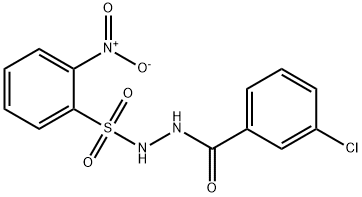 3-chloro-N'-[(2-nitrophenyl)sulfonyl]benzohydrazide Struktur