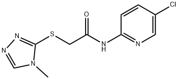 N-(5-chloropyridin-2-yl)-2-[(4-methyl-4H-1,2,4-triazol-3-yl)sulfanyl]acetamide Struktur