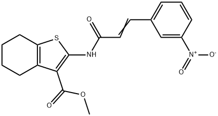 methyl 2-{[3-(3-nitrophenyl)acryloyl]amino}-4,5,6,7-tetrahydro-1-benzothiophene-3-carboxylate Struktur