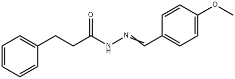 N'-(4-methoxybenzylidene)-3-phenylpropanohydrazide Struktur