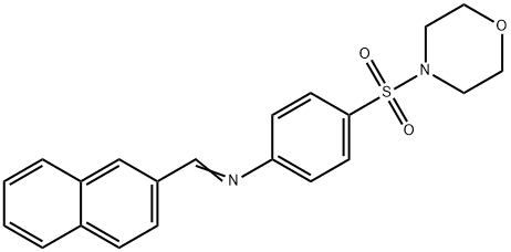 4-(4-morpholinylsulfonyl)-N-(2-naphthylmethylene)aniline Struktur