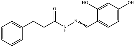 N'-(2,4-dihydroxybenzylidene)-3-phenylpropanohydrazide Struktur