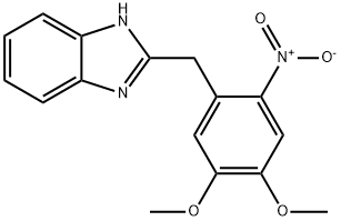 2-(4,5-Dimethoxy-2-nitro-benzyl)-1H-benzoimidazole Struktur