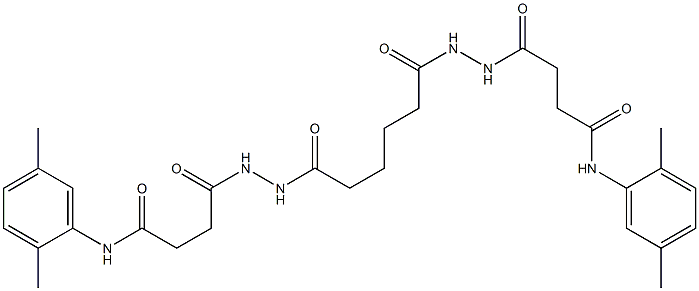 4,4'-[(1,6-dioxo-1,6-hexanediyl)bis(2,1-hydrazinediyl)]bis[N-(2,5-dimethylphenyl)-4-oxobutanamide] Struktur