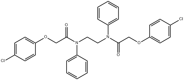 N,N'-1,2-ethanediylbis[2-(4-chlorophenoxy)-N-phenylacetamide] Struktur