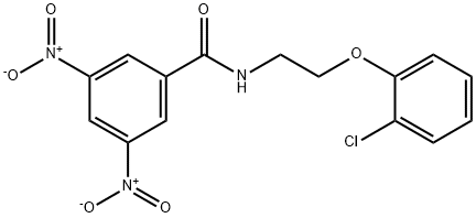 N-[2-(2-chlorophenoxy)ethyl]-3,5-dinitrobenzamide Struktur