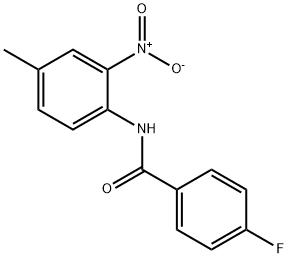 4-fluoro-N-(4-methyl-2-nitrophenyl)benzamide Struktur