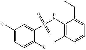 2,5-dichloro-N-(2-ethyl-6-methylphenyl)benzenesulfonamide Struktur