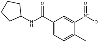 N-cyclopentyl-4-methyl-3-nitrobenzamide Struktur