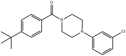 (4-tert-butylphenyl)[4-(3-chlorophenyl)piperazin-1-yl]methanone Struktur