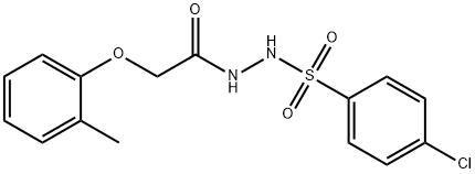 N'-[(4-chlorophenyl)sulfonyl]-2-(2-methylphenoxy)acetohydrazide Struktur