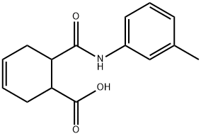 6-[(3-methylphenyl)carbamoyl]cyclohex-3-ene-1-carboxylic acid Struktur