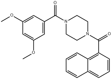 (3,5-dimethoxyphenyl)[4-(naphthalen-1-ylcarbonyl)piperazin-1-yl]methanone Struktur