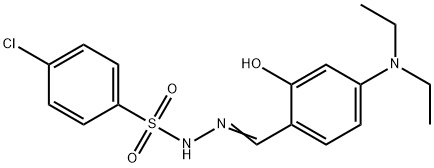 4-chloro-N'-{(E)-[4-(diethylamino)-2-hydroxyphenyl]methylidene}benzenesulfonohydrazide Struktur