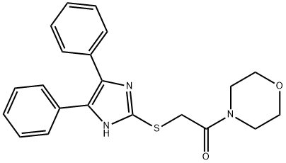 2-((4,5-diphenyl-1H-imidazol-2-yl)thio)-1-morpholinoethan-1-one Struktur