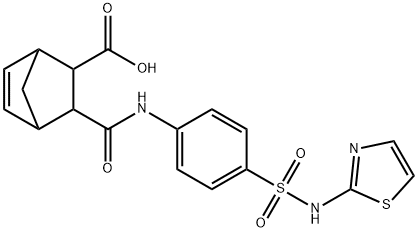 2-[[4-(1,3-thiazol-2-ylsulfamoyl)phenyl]carbamoyl]bicyclo[2.2.1]hept-5-ene-3-carboxylic acid Struktur