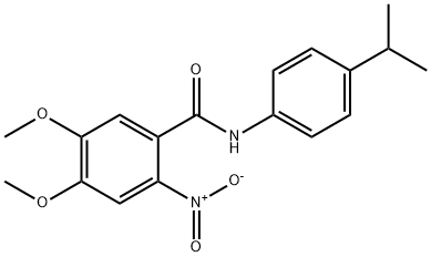 4,5-dimethoxy-2-nitro-N-(4-propan-2-ylphenyl)benzamide Struktur