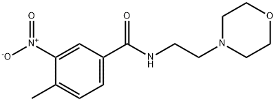 4-methyl-N-[2-(morpholin-4-yl)ethyl]-3-nitrobenzamide Struktur