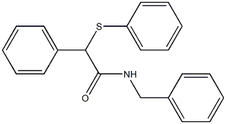 N-benzyl-2-phenyl-2-(phenylsulfanyl)acetamide Struktur