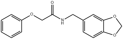 N-(1,3-benzodioxol-5-ylmethyl)-2-phenoxyacetamide Struktur