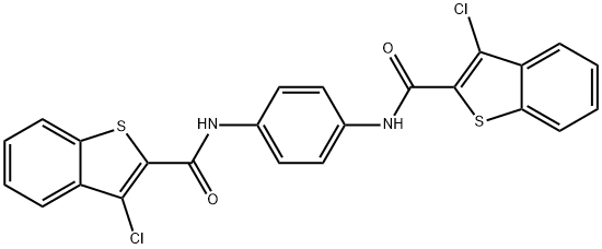 N,N'-1,4-phenylenebis(3-chloro-1-benzothiophene-2-carboxamide) Struktur