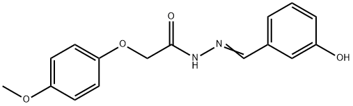 N'-(3-hydroxybenzylidene)-2-(4-methoxyphenoxy)acetohydrazide Struktur