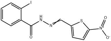 2-iodo-N'-[(5-nitro-2-thienyl)methylene]benzohydrazide Struktur