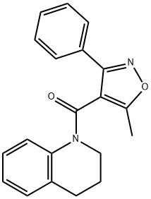 3,4-dihydro-2H-quinolin-1-yl-(5-methyl-3-phenyl-1,2-oxazol-4-yl)methanone Struktur