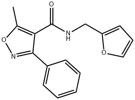 N-(furan-2-ylmethyl)-5-methyl-3-phenyl-1,2-oxazole-4-carboxamide Struktur