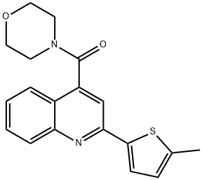 [2-(5-methylthiophen-2-yl)quinolin-4-yl]-morpholin-4-ylmethanone Struktur