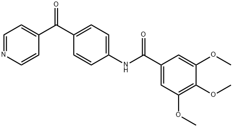 3,4,5-trimethoxy-N-[4-(pyridine-4-carbonyl)phenyl]benzamide Struktur