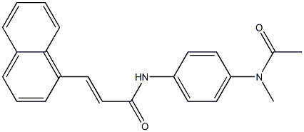 N-{4-[acetyl(methyl)amino]phenyl}-3-(1-naphthyl)acrylamide Struktur