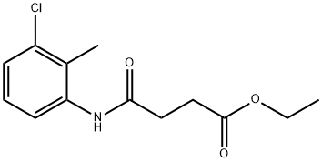 ethyl 4-[(3-chloro-2-methylphenyl)amino]-4-oxobutanoate Struktur