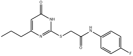 N-(4-fluorophenyl)-2-[(4-oxo-6-propyl-1H-pyrimidin-2-yl)sulfanyl]acetamide Struktur