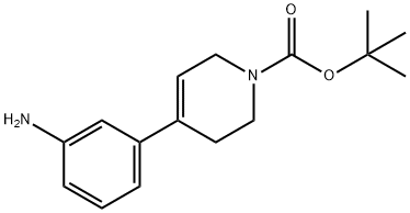 tert-Butyl 4-(3-aminophenyl)-5,6-dihydropyridine-1(2H)-carboxylate Struktur