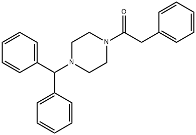 1-[4-(diphenylmethyl)piperazin-1-yl]-2-phenylethanone Struktur